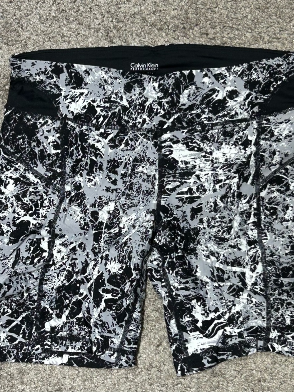 Calvin Klein Performance Black Shorts with White Logo